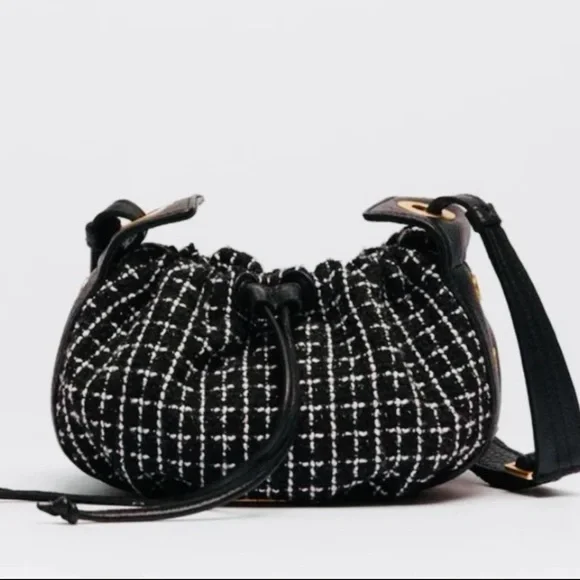 HAMMITT Cooper Small Midnight Trellis/Brushed Gold Crossbody Shoulder Bag - Picture 1 of 11